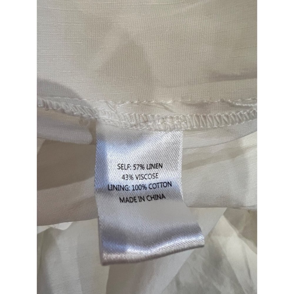 NWT La Ligne Stella ivory linen maxi dress size L - Picture 9 of 10